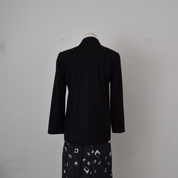 Vintage‎ Black Wool Acrylic Blazer by Sag Harbor size S - Picture 3 of 7